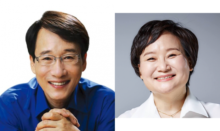 더불어민주당의 이원욱 의원(왼쪽)과 문미옥 의원. - 이원욱 의원, 문미옥 의원 SNS 제공